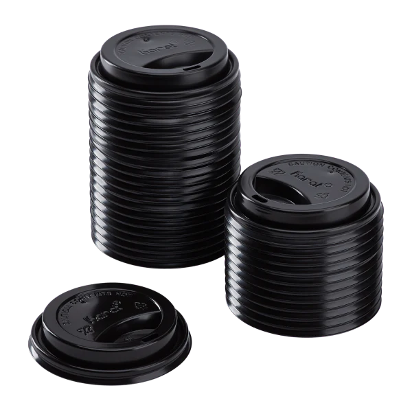 BLACK COFFEE CUP DOME LID