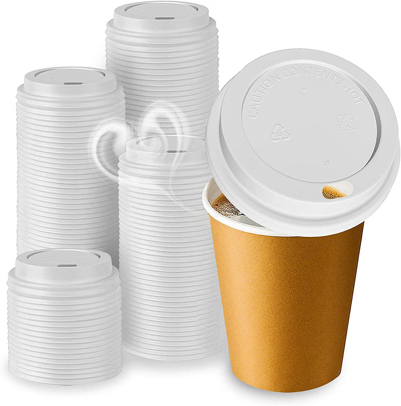 WHITE COFFEE CUP FLAT LID